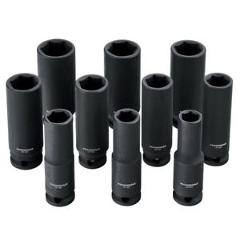 Powerbuilt 10 Piece 3/8-Inch Drive Metric Deep Impact Socket