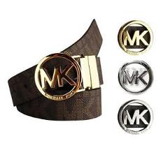 Michael Kors Women's Signature Reversible Circle MK Logo Belt 551342