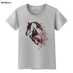 Bgtomato hot sale horse t-shirt women super cool colorful summer shirt brand new casual top tees Beautiful horse tshirt