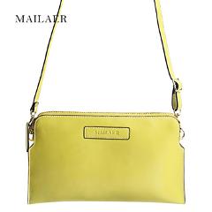 MAILAER New Genuine Leather Women Messenger Shoulder Bag Clutch Leisure Mini Bag Simple Design High Quality Soft Touch