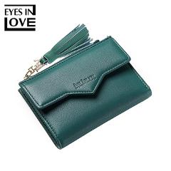 Eyes In Love Vintage Women Leather Wallet Tassel Envelope Style Lady Bags Card Holder Casual Wallets For Girl Solid Female Purse