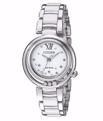 Citizen Women's EM0320-83A Sunrise Diamond Accents Silver Bracelet Dress Watch