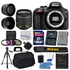 Nikon D3400 Digital SLR Camera +18-55mm AF-P DX Lens +16GB +More Great Value Kit