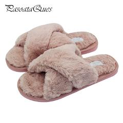 2017 Winter Autumn Flock Women Home Shoes Comfortable Indoor House Women Slippers Flats Pasoataques Brand 133