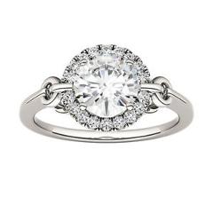 Charles & Colvard Round 7.5mm Moissanite Engagement Ring