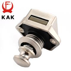 10PCS KAK Camper Car Push Lock 20mm RV Caravan Boat Motor Home Cabinet Drawer Latch Button Locks For Furniture Hardware