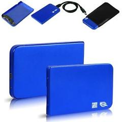 Aluminum 2.5" USB 3.0 SATA HDD Hard Drive Disk External Case Enclosure Blue