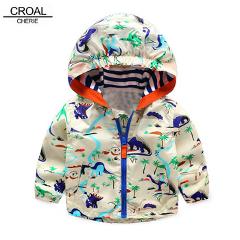 90-120cm Cute Animal Kids Clothes Boys Spring Sports Active Outerwear & Coats Comfortale Dinosaur Boys Jacket For Children