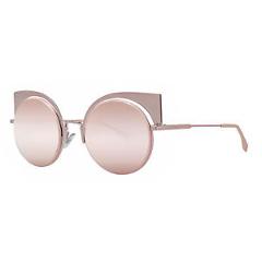 Fendi FF 0177/S Z5D/0J Rose Pink Grey Mirror Women's Cat Eye Round Sunglasses