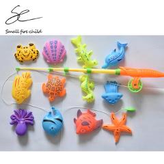 13pcs/lot Learning & education magnetic ocean fishing toy comes outdoor fun & sports fish toy gift for baby/kid with fishing rod