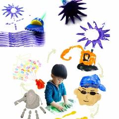 New and hot 4pcs/set Drawing Toys Funny toys for kids diy flower Graffiti sponge Art Supplies Brushes Seal Painting Tool