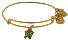 Alex and Ani Cicada Beetle Charm Bangle Bracelet - Shiny Gold Finish - CBD16CAYG