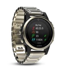 Garmin fenix 5S Sapphire Champagne w/ Metal Band Multisport Watch 010-01685-14