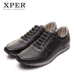 XPER Brand New Fashion Spring Autumn Men Leather Casual Shoes Walking Sneakers Shoes Wear Comfortable Male Shoes XAF86910