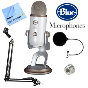 BLUE MICROPHONES Yeti USB Microphone Vintage White with Accessories Bundle