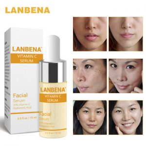 LANBENA Vitamin C Whitening Serum Hyaluronic Acid Face Cream Snail Remover Freckle Speckle Fade Dark Spots Anti-Aging Skin Care