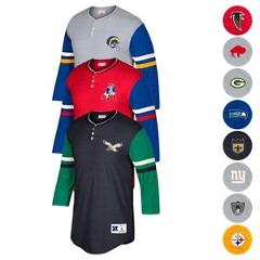 NFL Mitchell & Ness "Home Stretch" Vintage 3-Button Henley Shirt Men's