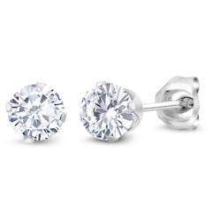 0.66cttw DEW Round 4.5mm Created Moissanite 925 Sterling Silver Stud Earrings