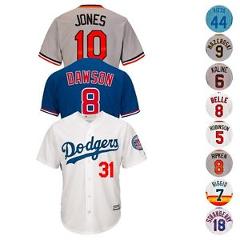 MLB Majestic HOF & Retired Players Cooperstown & Current Cool Base Jersey Men's