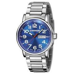 Wenger 01.0341.105 Gent's Blue Dial Steel Bracelet Swiss Watch