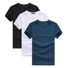 Pioneer Camp Pack of 3 promoting short sleeve t-shirt men brand clothing summer solid t shirt male casual Tees