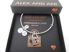 Alex and Ani Unbreakable Love Bangle Bracelet Rafaelian Silver New Tag Box Card