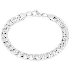 Oxford Ivy Men's Stainless Steel Chain Link Bracelet 8 1/2 inch