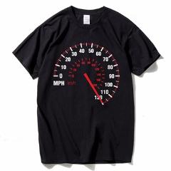 HanHent Speedometer Fashion Motorcycle T Shirt Men Cotton Summer Car Speed T-shirt Black Design Tops Tees Fitness Clothing Brand