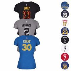 NBA Adidas Player Name & Number Cap Sleeve T-Shirt Women's