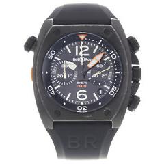 Bell & Ross Marine BR0294-CHR-BL-CA Carbon Ion-plated Steel Automatic Mens Watch