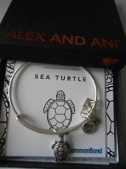 Alex and Ani SEA TURTLE Expandable Wire Bracelet Rafaelian Silver NWTBC