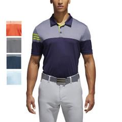 Adidas Golf 3-Stripes Heather Block Men's Polo Shirt - Pick Size & Color