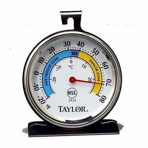 Taylor 5924 Classic Stainless Steel Freezer Refrigerator Thermometer