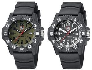 Luminox Men's Master Carbon Seal 3800 Rubber Strap Date Watch - Choice of Color