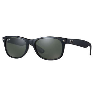 Ray-Ban RB2132 New Wayfarer Classic Polarized Sunglasses Black/ Green Classic