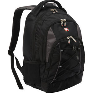 SwissGear Travel Gear Bungee Backpack - Black/Grey Business & Laptop Backpack