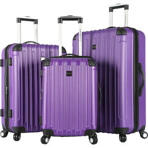 Travelers Club Luggage Madison 3 Piece 2-in-1 Hardside Luggage Set NEW