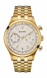 Bulova Men's 97B149 Classic Chronograph Yellow Gold Stainless Steel Dress Watch