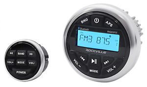 Rockville RGHR2 Marine Gauge Hole Receiver w Bluetooth USB