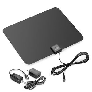 ViewTV Flat HD Digital Indoor Amplified TV Antenna with Amplifier 60 Miles Range