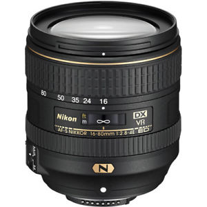 Nikon AF-S DX NIKKOR 16-80mm f/2.8-4E ED VR Zoom Lens with Auto Focus for Nikon