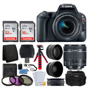 Canon 24.2 EOS Rebel SL2 Camera + EF-S 18-55mm STM Kit + 48GB Card + UV Filters
