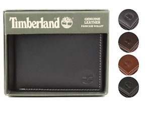 Timberland Men's Genuine Leather Passcase Credit Card Id Billfold Wallet
