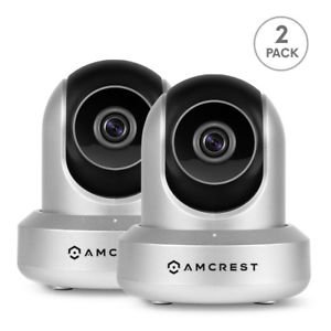 Amcrest IPM-721S WiFi IP Security Surveillance Camera System (Silver) 2 Pack