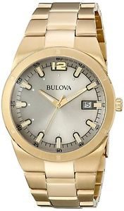 Bulova Men's 97B137 Classic Gray Dial Gold Tone Stainless Steel Watch