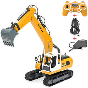 1/16 Scale 17 Channel RC Excavator Construction Truck w/ Rechargeable Battery