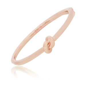 Kate Spade Rose Gold Sailor's Knot Hinge Bangle WBRU7894