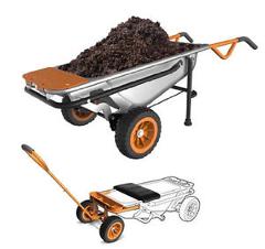 WG050 + WA0228 WORX 8-in-1 Wheelbarrow AeroCart & Wagon Kit Combo