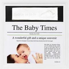 Baby Art News Print Frame Hand Footprint Create Celebrate Gift Souvenir CHOP