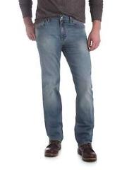 Wrangler NEW Blue Shade Flex Mens Slim Straight Leg Denim Jeans